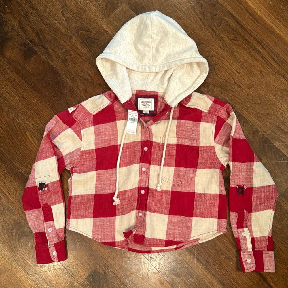 American Eagle Flannel with hood